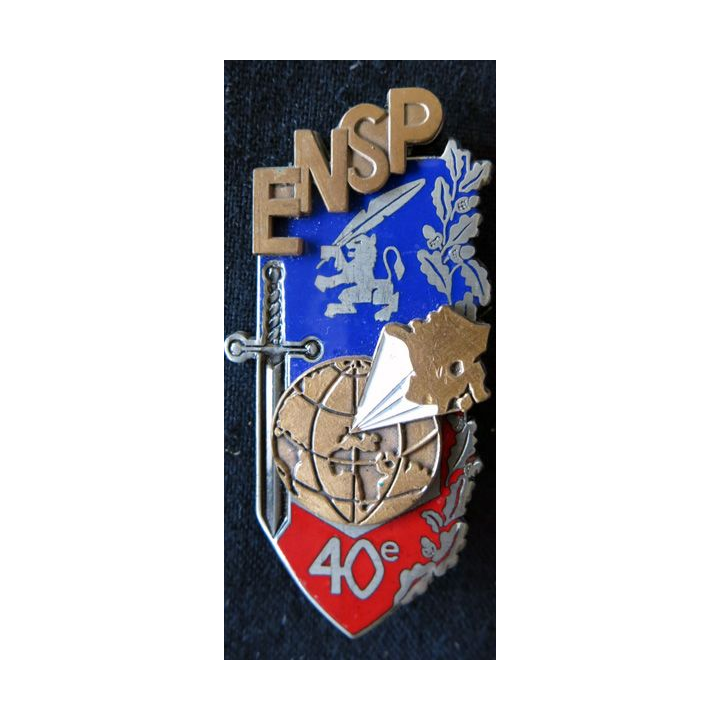 POLICE : insigne métallique de la 40° promotion de L'École nationale supérieure de la Police "Christian CARON "