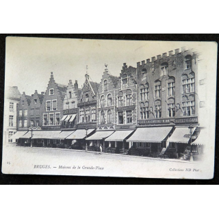 Carte postale 25 Bruges Maisons de la Grande-Place