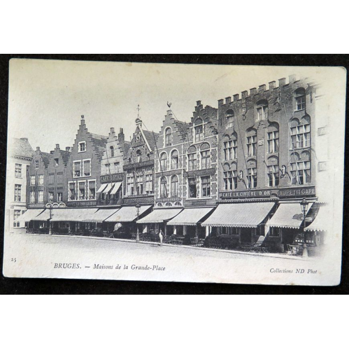 Carte postale 25 Bruges Maisons de la Grande-Place