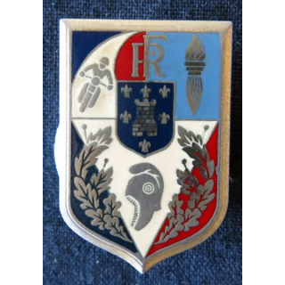 POLICE : insigne métallique de l'école de police de Sens fabricant non marqué