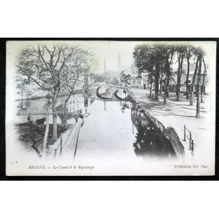 Carte postale 6 Bruges La Canal et le Béguinage