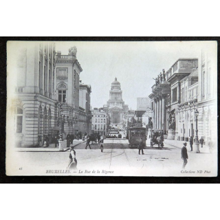 Carte postale 45 Bruxelles La Rue de la Régence
