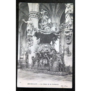 Carte postale 10 Bruxelles La Chaire de la Cathédrale