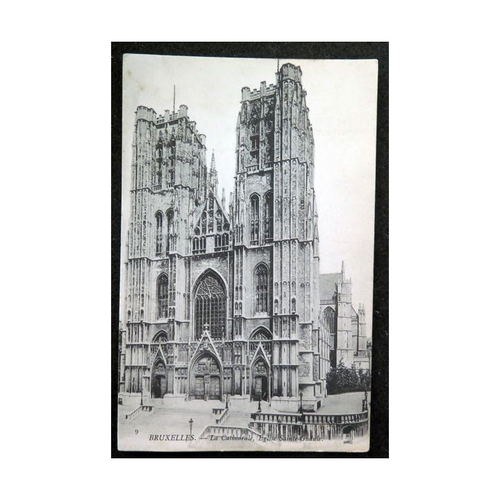 Carte postale 9 Bruxelles La Cathédrale Eglise Sainte-Gudule