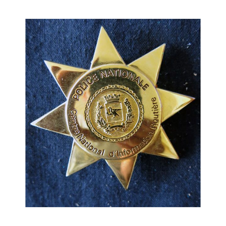 POLICE : insigne métallique du Centre National d’Information Routière de la Police Nationale