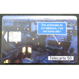 Carte téléphonique télécarte 50 unités Etre actionnaire de son téléphone