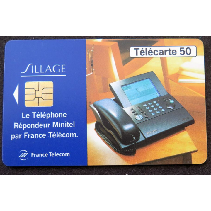 Carte téléphonique télécarte 50 unités Sillage Minitel