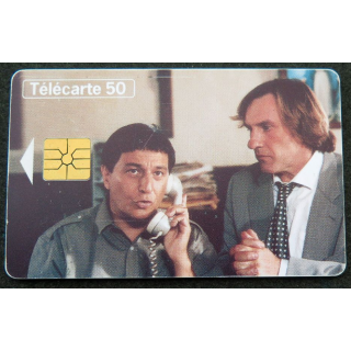 Carte téléphonique télécarte 50 unités Gérard Depardieu et Christian Clavier