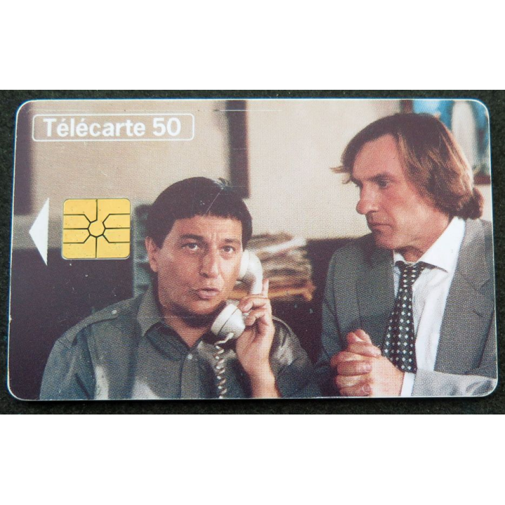Carte téléphonique télécarte 50 unités Gérard Depardieu et Christian Clavier