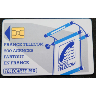 Carte téléphonique télécarte 120 unités France Telecom 600 Agences partout en France