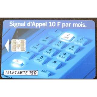 Carte téléphonique télécarte 120 unités France Telecom Signal d'Appel 10 F par mois
