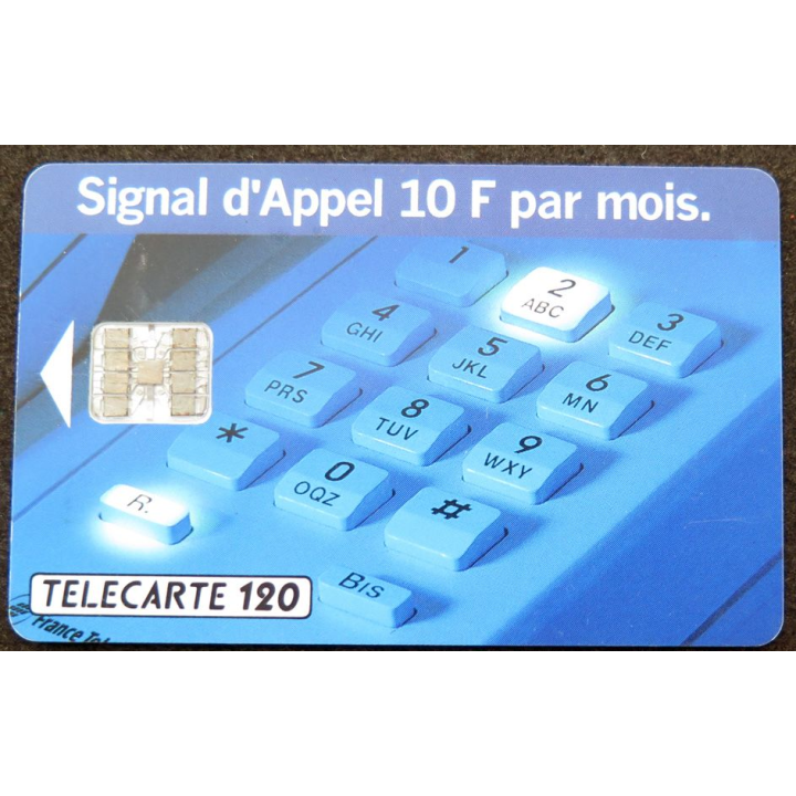 Carte téléphonique télécarte 120 unités France Telecom Signal d'Appel 10 F par mois
