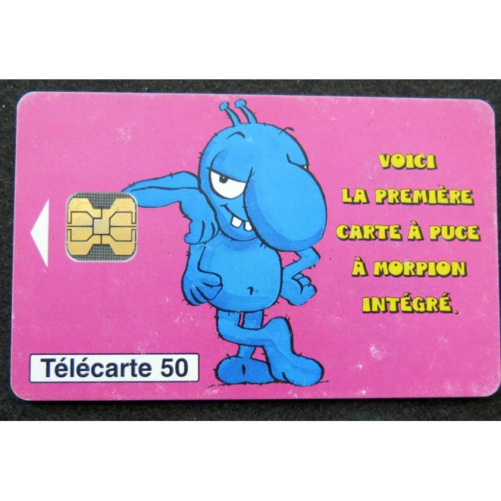 Carte téléphonique télécarte 50 unités voici la première carte à puce à morpion intégré