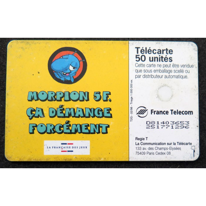 Carte téléphonique télécarte 50 unités voici la première carte à puce à morpion intégré