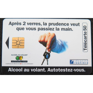Carte téléphonique télécarte 50 unités Alcool au volant auto testez vous