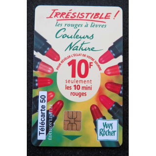 Carte téléphonique télécarte 50 unités Yves Rocher Irrésistible 