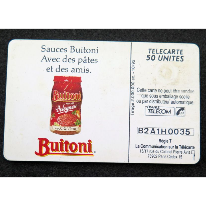 Carte téléphonique télécarte 50 unités Buitoni Vous invitez vos amis à dîner