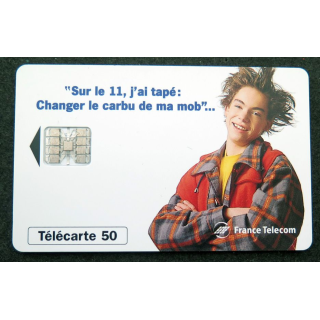 Carte téléphonique télécarte 50 unités Le Baron Sur le 11, j'ai tapé changer le carburant de ma mob