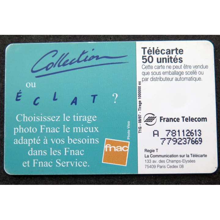 Carte téléphonique télécarte 50 unités Développez vos photos à la Fnac