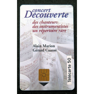 Carte téléphonique télécarte 50 unités Concert Découverte Alain Marion Gérard Caussé