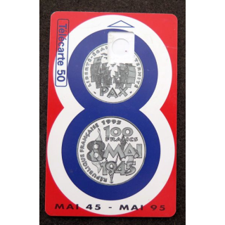 Carte téléphonique télécarte 50 unités Mai 45 - Mai 95 sans la puce