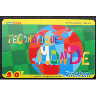 Carte téléphonique Omnicarte 50 F l'économique Monde  Omnicom