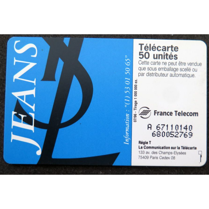 Carte téléphonique télécarte 50 unités Jeans