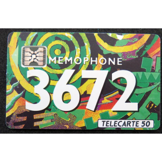 Carte téléphonique télécarte 50 unités Mémophone 3672