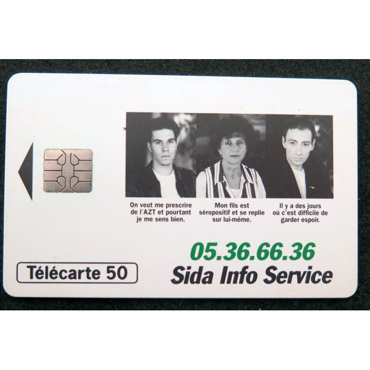 Carte téléphonique télécarte 50 unités Sida Info Service