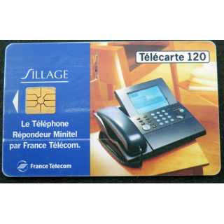 Carte téléphonique télécarte 120 unités Sillage Minitel