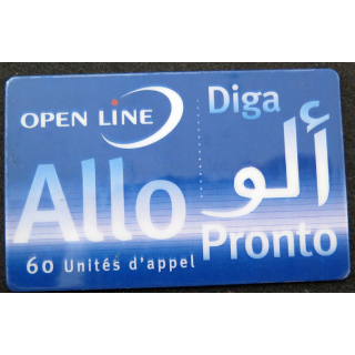 Carte téléphonique télécarte 60 unités Open line