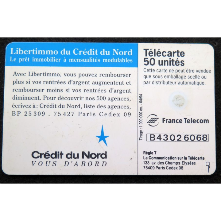 Carte téléphonique télécarte 50 Prêt immobilier Libertimmo