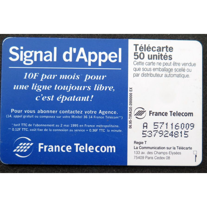 Carte téléphonique télécarte 50 Signal d'Appel c'(est épatant