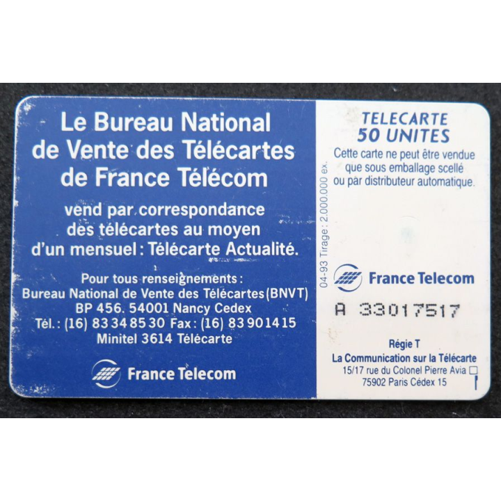 Carte téléphonique télécarte 50 L'Univers Télécarte