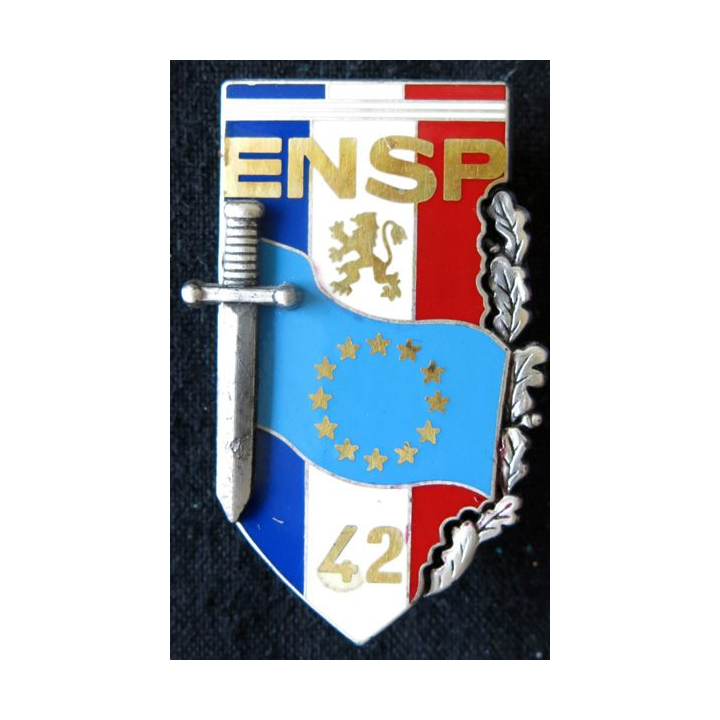 POLICE : insigne métallique de la 42° promotion de L'École nationale supérieure de la Police "Patrick CASASSUS  " Drago Noisiel