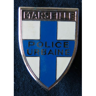 POLICE : insigne métallique de la Police urbaine de la ville de Marseille de fabrication Drago Paris