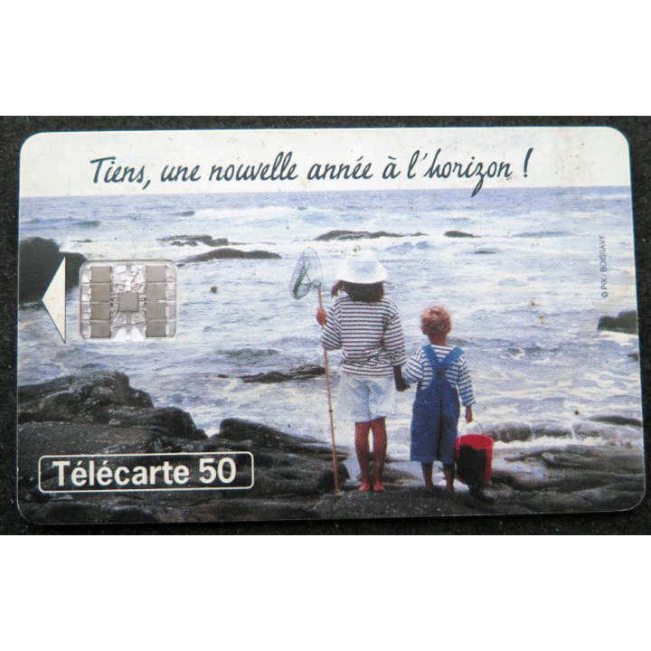 Carte téléphonique télécarte 50 Tiens une nouvelle année à l'horizon