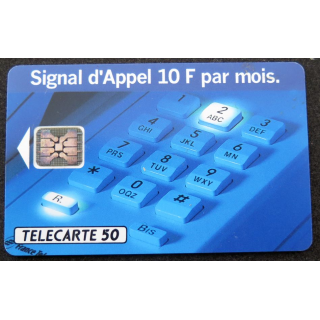 Carte téléphonique télécarte 50 Signal d'Appel 10F par mois