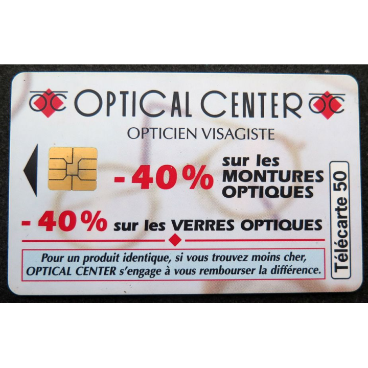 Carte téléphonique télécarte 50 Optical Center