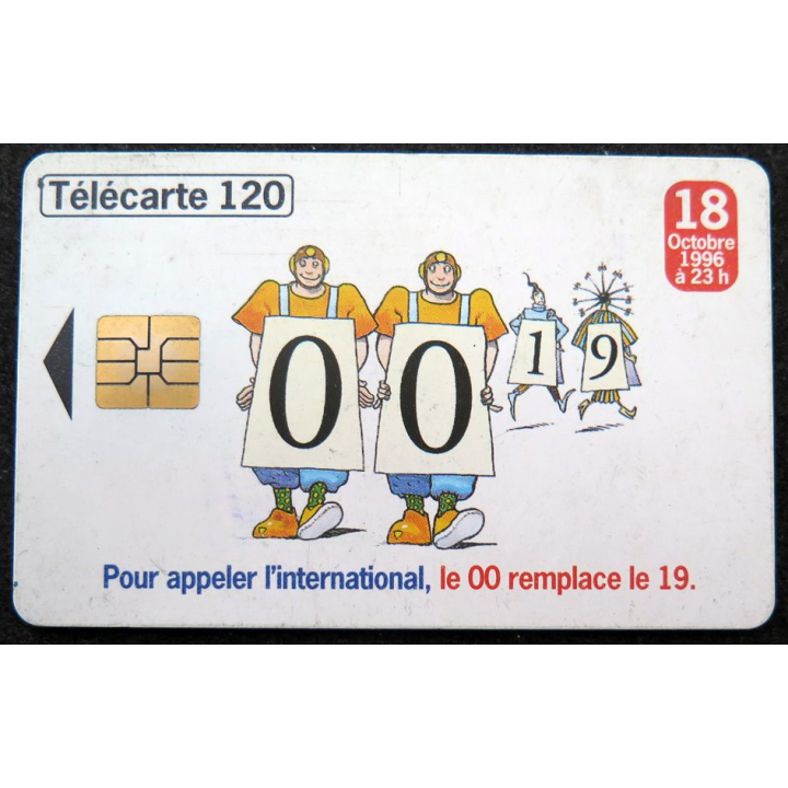 Carte téléphonique télécarte 120 Numérotation à 10 chiffres
