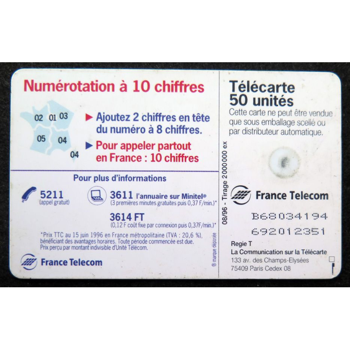 Carte téléphonique télécarte 50 Solitaire