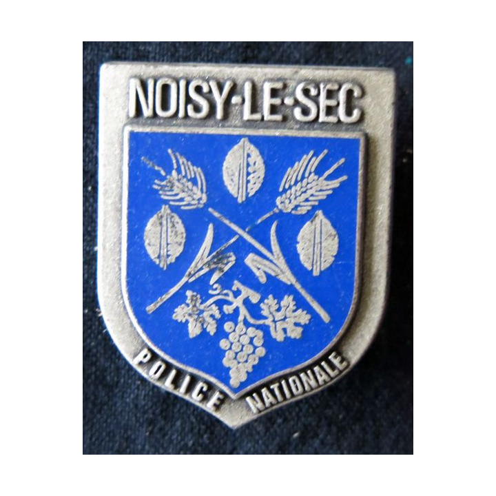 POLICE : insigne métallique de la Police nationale de la ville de Noisy-Le-Sec