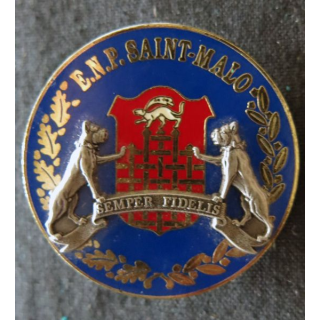 POLICE : insigne de l'école nationale de police de Saint Malo de fabrication Delsart
