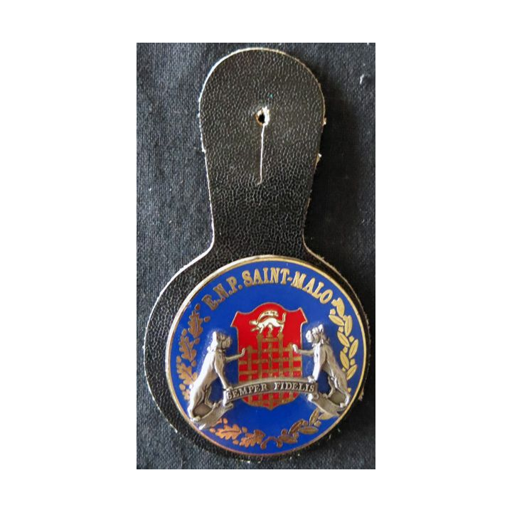POLICE : insigne de l'école nationale de police de Saint Malo de fabrication Delsart