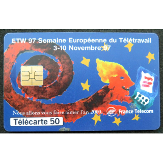 Carte téléphonique télécarte 50 ETW 97 Semaine européenne du Télétravail