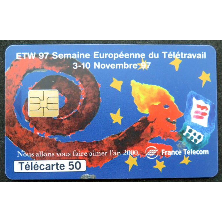 Carte téléphonique télécarte 50 ETW 97 Semaine européenne du Télétravail