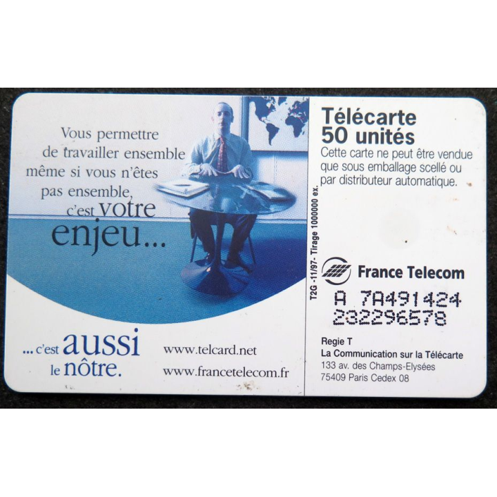 Carte téléphonique télécarte 50 ETW 97 Semaine européenne du Télétravail