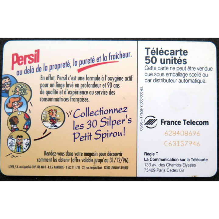 Carte téléphonique télécarte 50 Persil