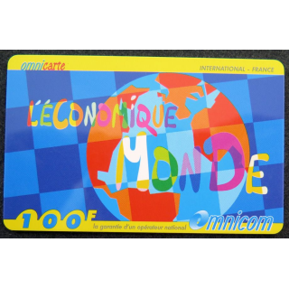 Carte téléphonique Omnicarte 100 F l'économique Monde Omnicom