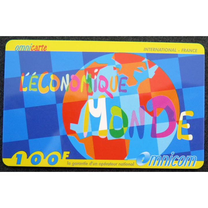 Carte téléphonique Omnicarte 100 F l'économique Monde Omnicom